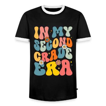 Zweite Klasse Rainbow Girls Jungen Lehrerteam 2. - Männer Kontrast-T-Shirt - Schwarz/Weiß - Vorne - AI Model Female 172 light (172cm) & AI Model Male 178 light (178cm)
