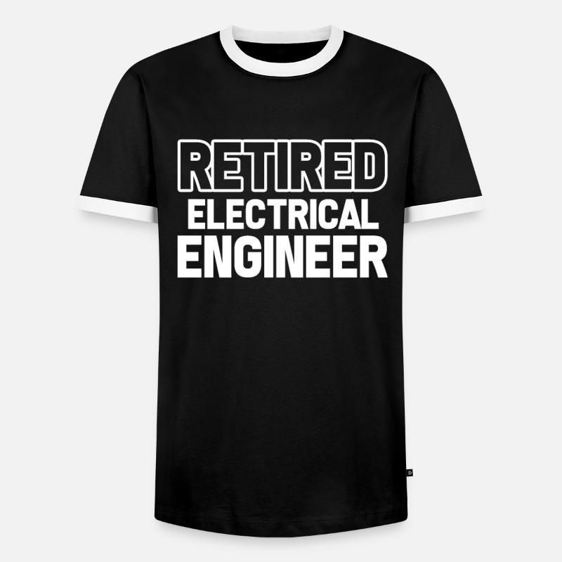 Electrical Engineer Retired Electrical Engineer - Men's Ringer Shirt - black/white