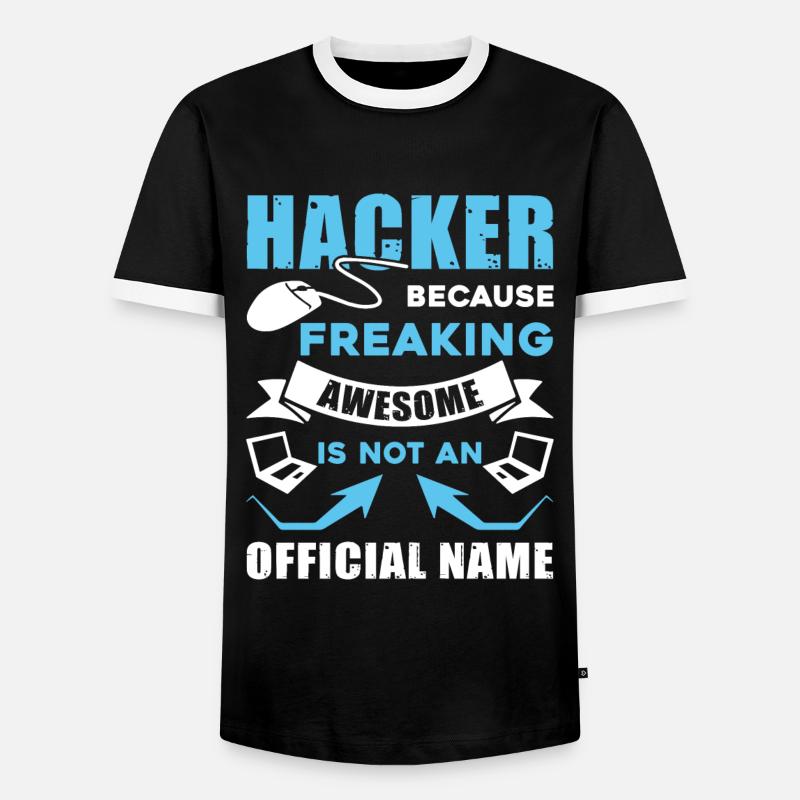 Hacker Super Hacker - Männer Kontrast-T-Shirt - Schwarz/Weiß