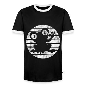 Frog Frogs Gift for Kids Funny Funny - Men's Ringer Shirt - black/white - Front - AI Model Female 172 light (172cm) & AI Model Male 178 light (178cm)