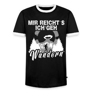 Mir reichts ich geh wandern - Männer Kontrast-T-Shirt - Schwarz/Weiß - Vorne - AI Model Female 172 light (172cm) & AI Model Male 178 light (178cm)
