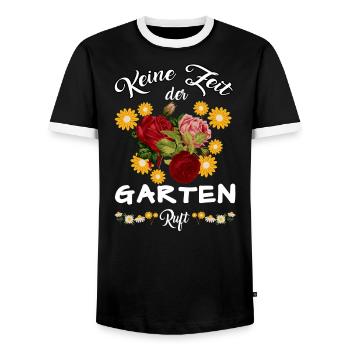 Keine Zeit Der Garten Ruft - Männer Kontrast-T-Shirt - Schwarz/Weiß - Vorne - AI Model Female 172 light (172cm) & AI Model Male 178 light (178cm)
