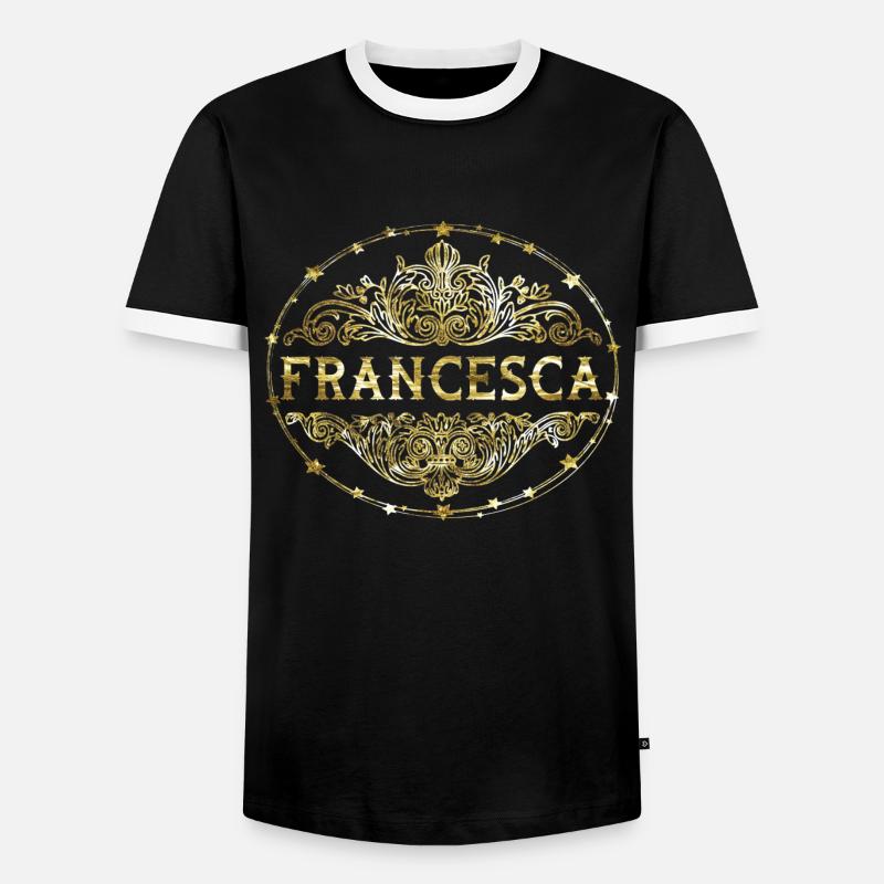 Francesca - Männer Kontrast-T-Shirt - Schwarz/Weiß