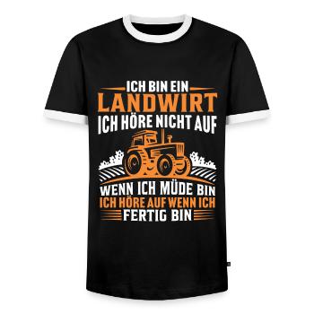 Ich bin ein Landwirt - Männer Kontrast-T-Shirt - Schwarz/Weiß - Vorne - AI Model Female 172 light (172cm) & AI Model Male 178 light (178cm)