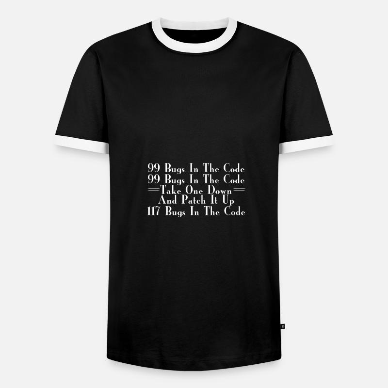 99 Bugs In The Code - Männer Kontrast-T-Shirt - Schwarz/Weiß