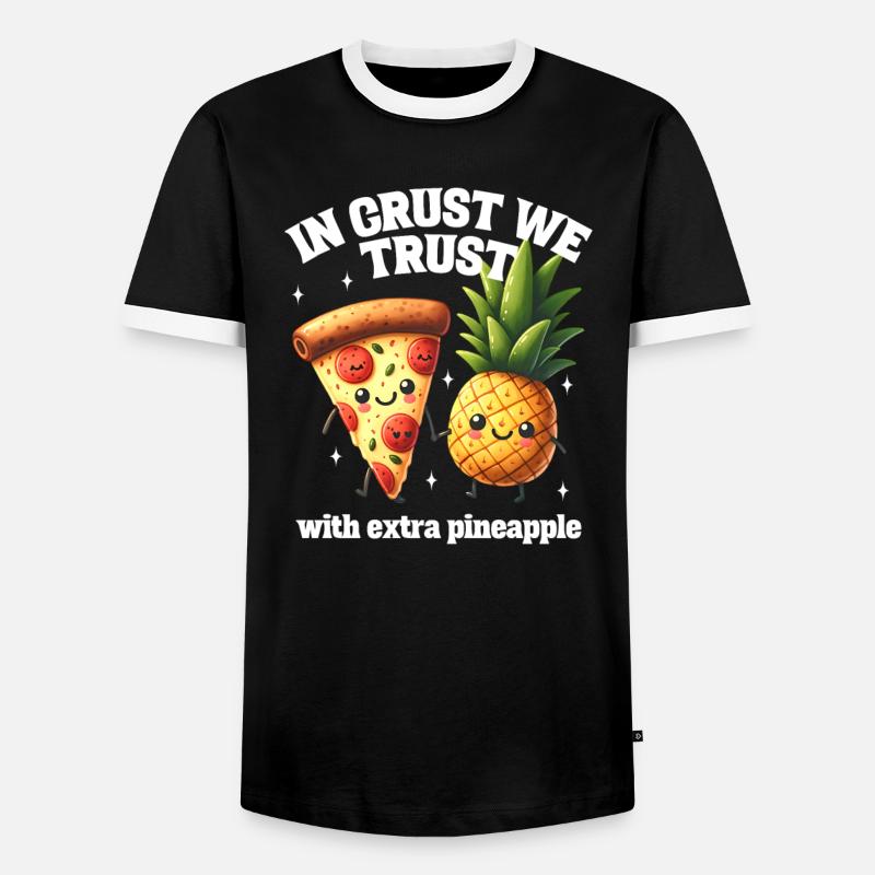 In Crust we trust - Männer Kontrast-T-Shirt - Schwarz/Weiß