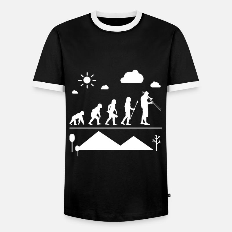 Trombone Trombone Evolution - T-shirt contrasté Homme - noir/blanc