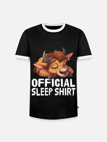 Offizielles Schlafshirt Gnu - Männer Kontrast-T-Shirt - Schwarz/Weiß