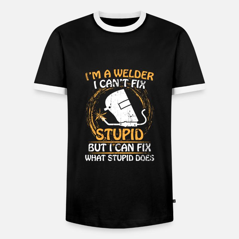 Welder - Men's Ringer Shirt - black/white