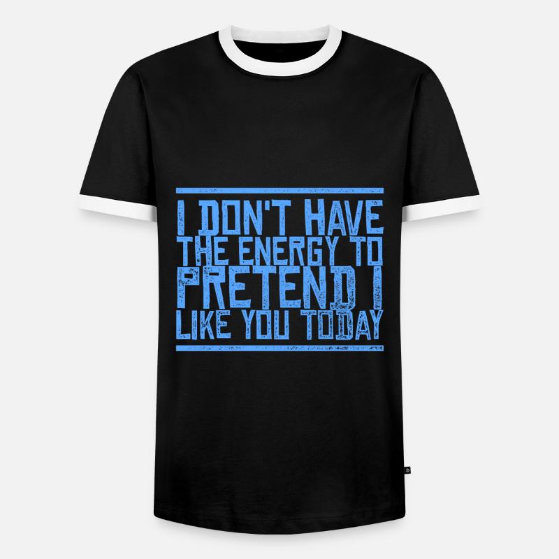 Sarcastic commentary - Men's Ringer Shirt - black/white