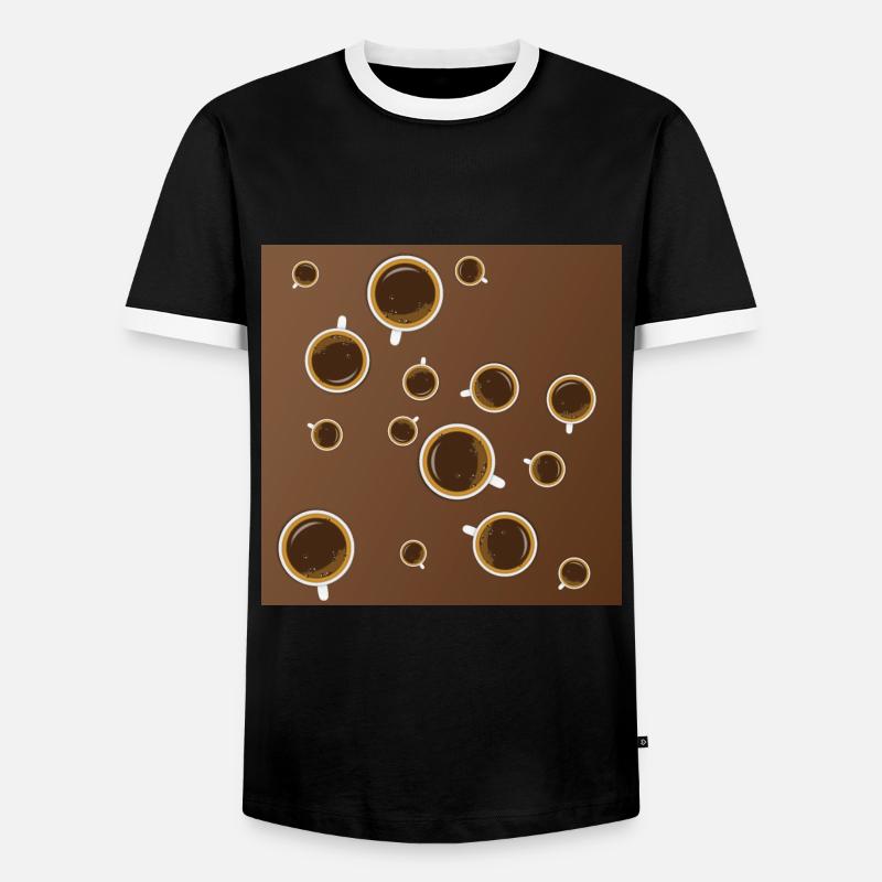 Coffee - Men's Ringer Shirt - black/white