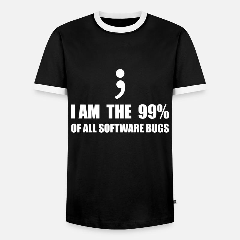Informatiker, Programmierer - Männer Kontrast-T-Shirt - Schwarz/Weiß