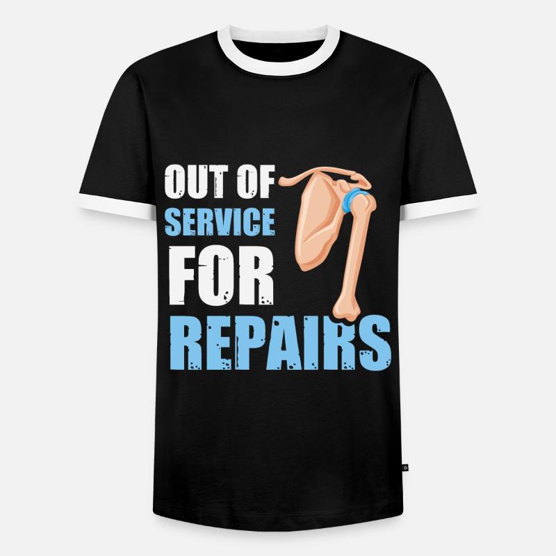 Shoulder Replacement - Men's Ringer Shirt - black/white