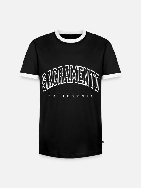 Sacramento - Männer Kontrast-T-Shirt - Schwarz/Weiß