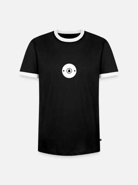 Frontdoor bell - Men's Ringer Shirt - black/white