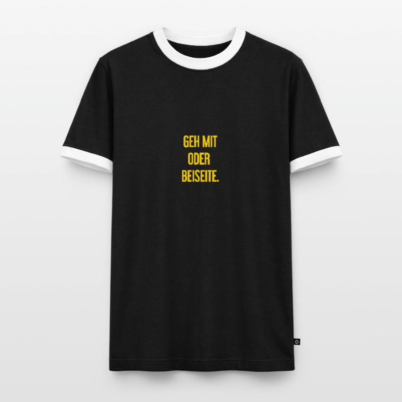 Geh mit oder beiseite Männer Kontrast-T-Shirt
