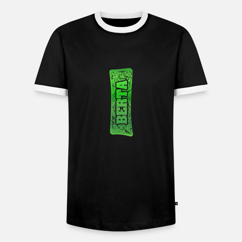 Birth name Berta - Men's Ringer Shirt - black/white