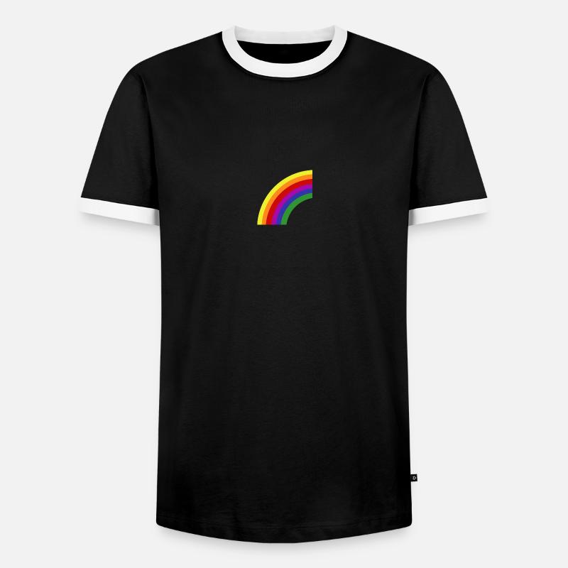 Rainbow - Men's Ringer Shirt - black/white
