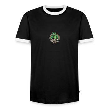 Gekko sauvage - T-shirt contrasté Homme - noir/blanc - Devant - AI Model Female 172 light (172cm) & AI Model Male 178 light (178cm)