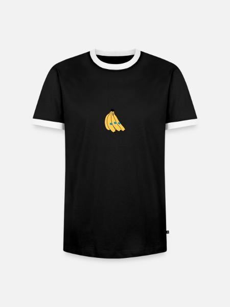 Banane - T-shirt contrasté Homme - noir/blanc