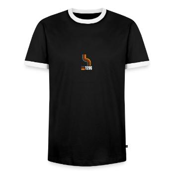 1996 Rétro Anniversaire Millésime Année - T-shirt contrasté Homme - noir/blanc - Devant - AI Model Female 172 light (172cm) & AI Model Male 178 light (178cm)