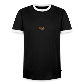 1956 Vintage Meilenstein Retro - Männer Kontrast-T-Shirt - Schwarz/Weiß - Vorne - AI Model Female 172 light (172cm) & AI Model Male 178 light (178cm)