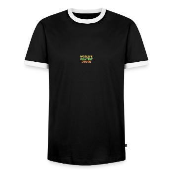 Drôle Juridique Avocat Justice Droit Juge - T-shirt contrasté Homme - noir/blanc - Devant - AI Model Female 172 light (172cm) & AI Model Male 178 light (178cm)