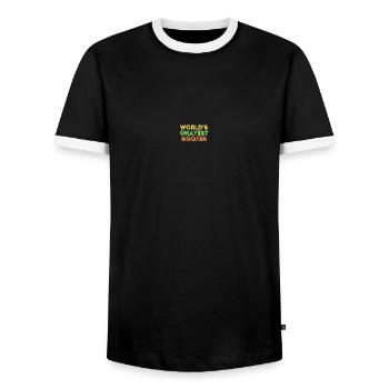 Funny Roofer Shingles Humor Roof Work - Männer Kontrast-T-Shirt - Schwarz/Weiß - Vorne - AI Model Female 172 light (172cm) & AI Model Male 178 light (178cm)