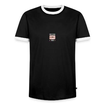 Rétro Bande Musique Nostalgie Vintage - T-shirt contrasté Homme - noir/blanc - Devant - AI Model Female 172 light (172cm) & AI Model Male 178 light (178cm)