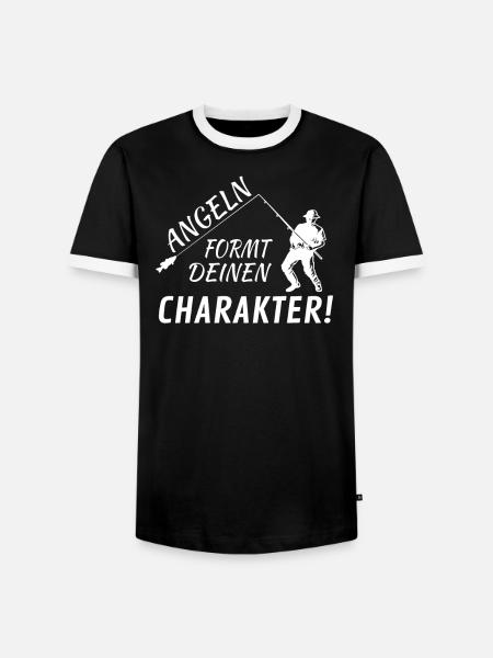 Angler Geschenkidee Hobby Angeln - Männer Kontrast-T-Shirt - Schwarz/Weiß