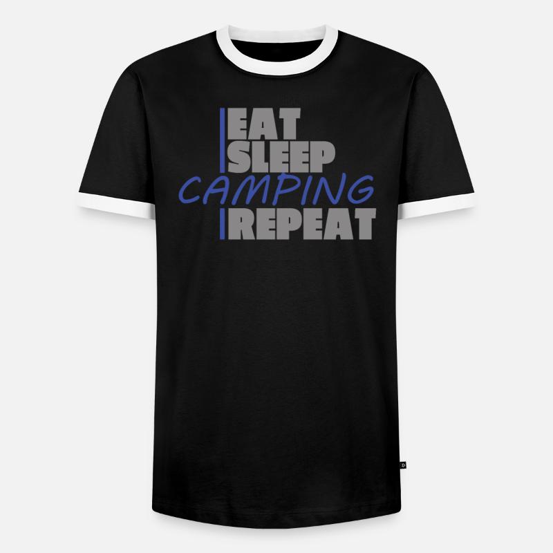 Camper Geschenkidee Camping - Männer Kontrast-T-Shirt - Schwarz/Weiß
