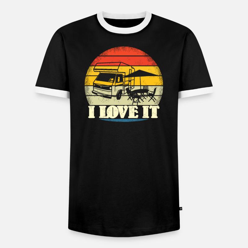 Camper Gift Idea Camping - Maglietta Contrast da uomo - nero/bianco