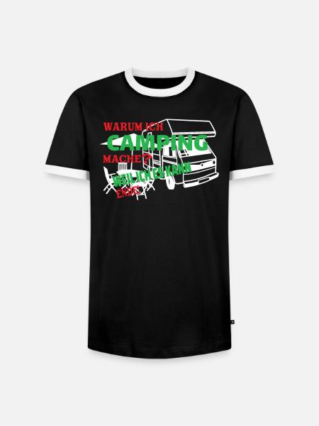 Camper Geschenkidee Camping - Männer Kontrast-T-Shirt - Schwarz/Weiß