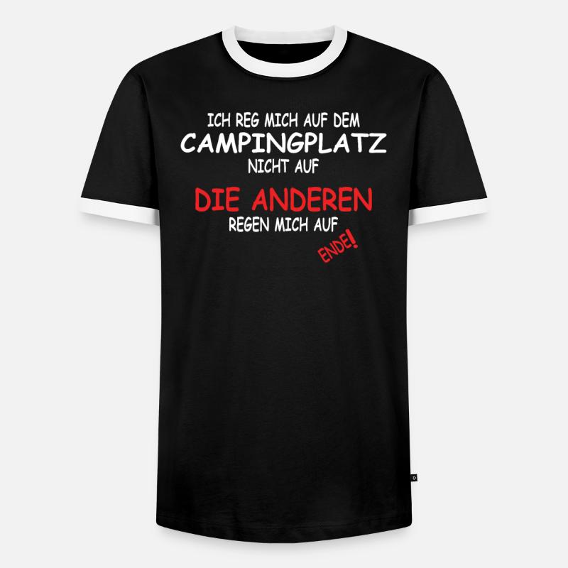Camper Geschenkidee Camping - Männer Kontrast-T-Shirt - Schwarz/Weiß