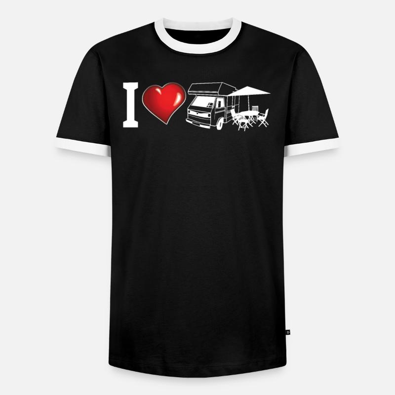 Camper Geschenkidee Camping - Männer Kontrast-T-Shirt - Schwarz/Weiß