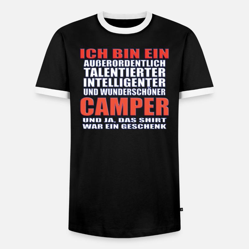 Camper Geschenkidee Camping - Männer Kontrast-T-Shirt - Schwarz/Weiß