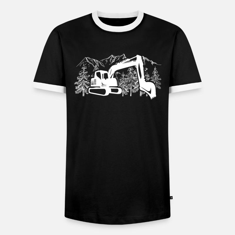 Baggerfahrer geschenkideen - Männer Kontrast-T-Shirt - Schwarz/Weiß