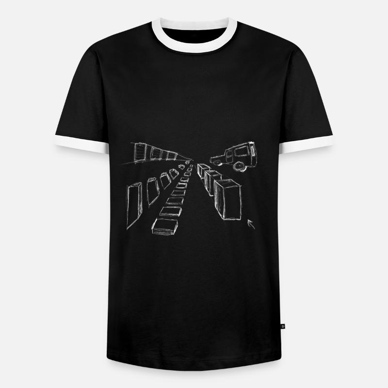 perspective master for dark - Männer Kontrast-T-Shirt - Schwarz/Weiß