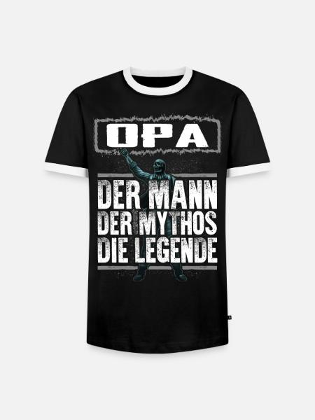 OPA - Mythos - Männer Kontrast-T-Shirt - Schwarz/Weiß