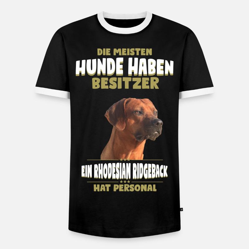 Rhodesian Ridgeback Tshirt - Rhodesian Ridgeback - Männer Kontrast-T-Shirt - Schwarz/Weiß