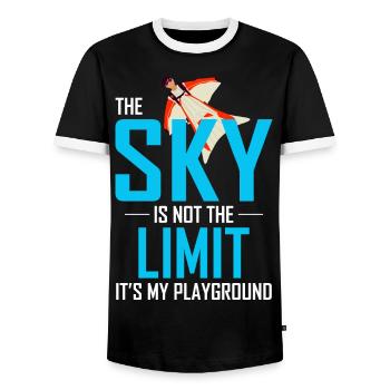 Wingsuit volant Base Jumping Parachutisme Wingsuit - T-shirt contrasté Homme - noir/blanc - Devant - AI Model Female 172 light (172cm) & AI Model Male 178 light (178cm)