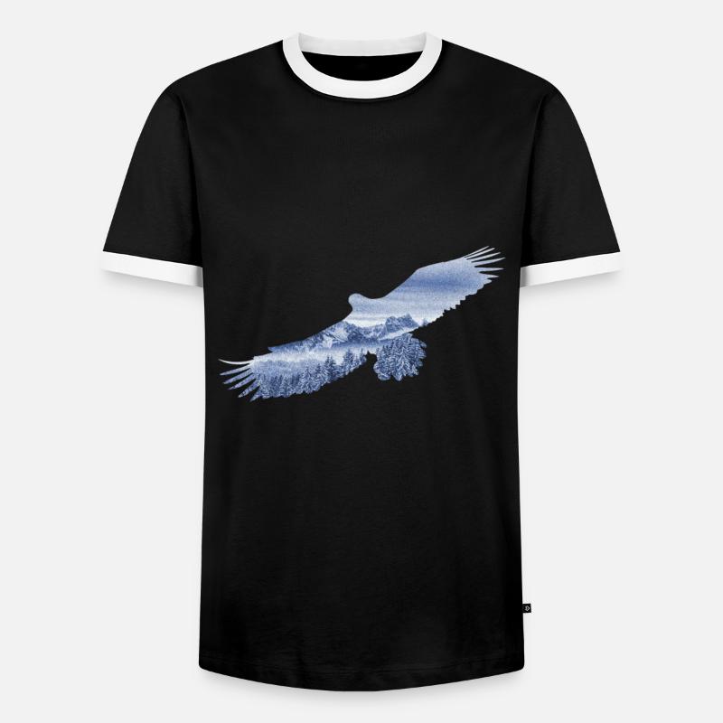 Soar like an Eagle - Männer Kontrast-T-Shirt - Schwarz/Weiß