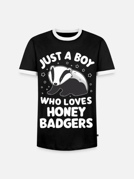 Dachs Honigdachs Tier - Männer Kontrast-T-Shirt - Schwarz/Weiß