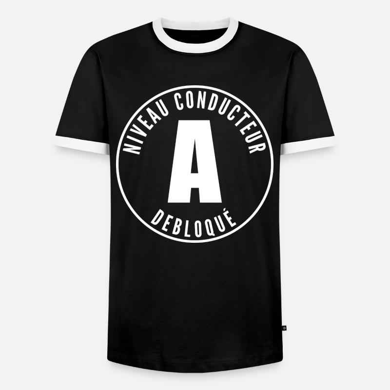 Junge Lizenz - Männer Kontrast-T-Shirt - Schwarz/Weiß