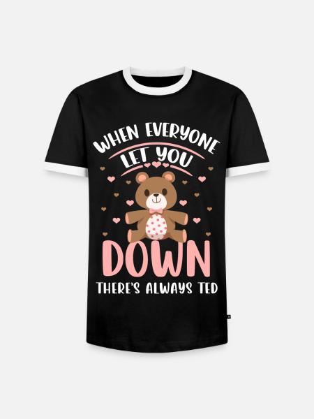 Teddy Baby Kinder Stofftier - Männer Kontrast-T-Shirt - Schwarz/Weiß