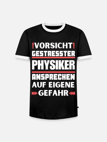 Gestresster Physiker nicht ansprechen! - Männer Kontrast-T-Shirt - Schwarz/Weiß