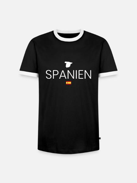 Spanien Urlaub - Männer Kontrast-T-Shirt - Schwarz/Weiß