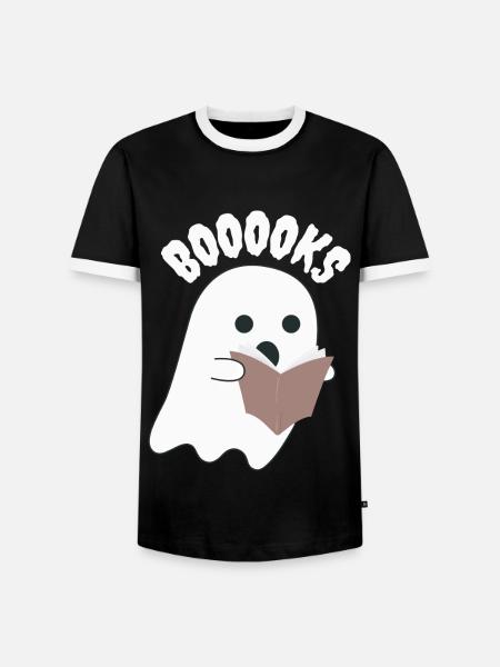 Booooks - Männer Kontrast-T-Shirt - Schwarz/Weiß