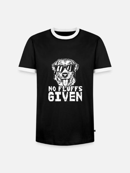Keine Flusen gegeben - Hundebesitzer - Männer Kontrast-T-Shirt - Schwarz/Weiß