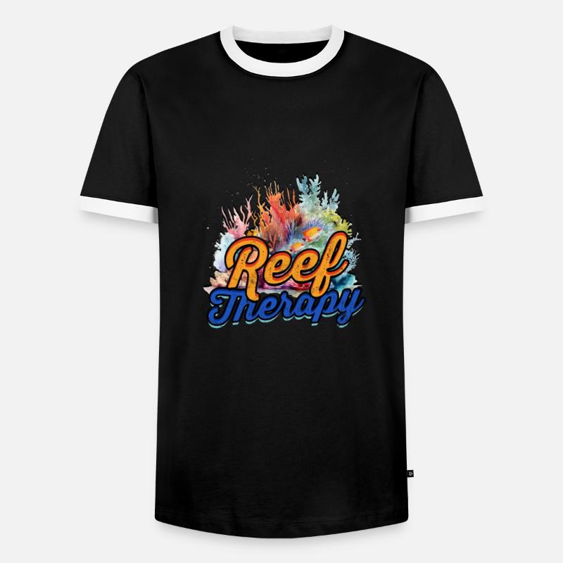 Reef therapy - Reef - Men's Ringer Shirt - black/white